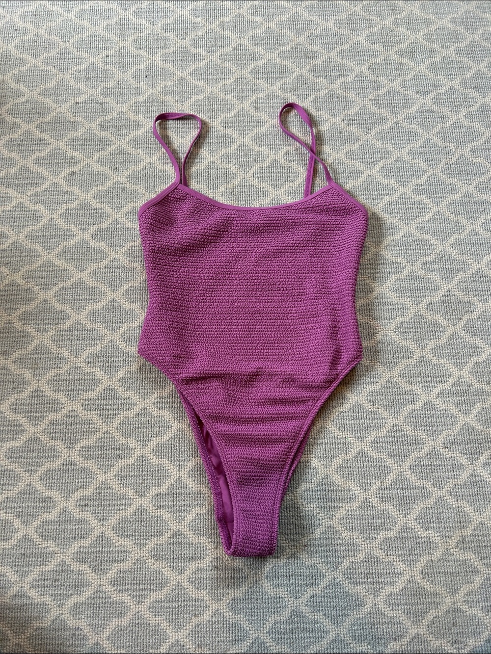 PacSun Purple Textured One-Piece Swimsuit